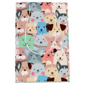 Vele kleurrijke honden medium cadeauzakje (Voorkant)