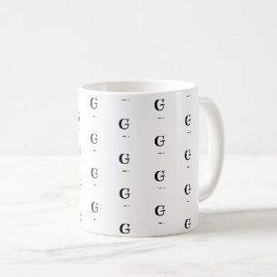 Vele monogrammen douane vet briefpatroon koffiemok