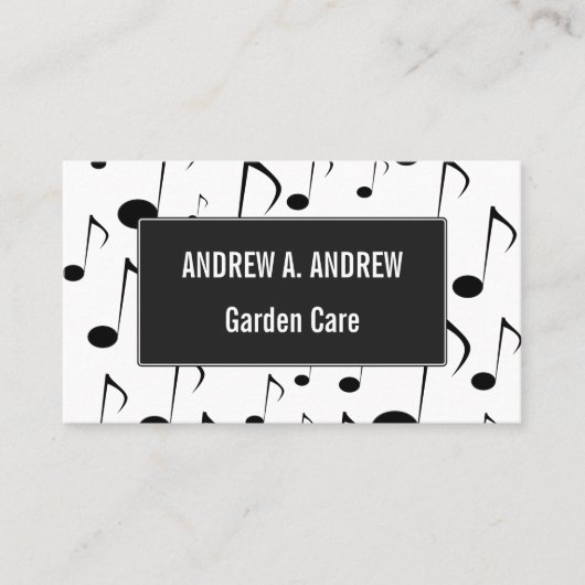 Vele Musical Notes Pattern Visitekaartje (Voorkant)