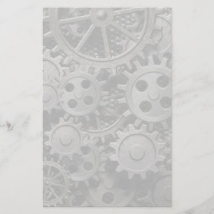 Vele oude roestmetalen tandwielen of machineonderd briefpapier