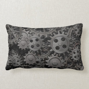 Vele oude roestmetalen tandwielen of machineonderd kussen