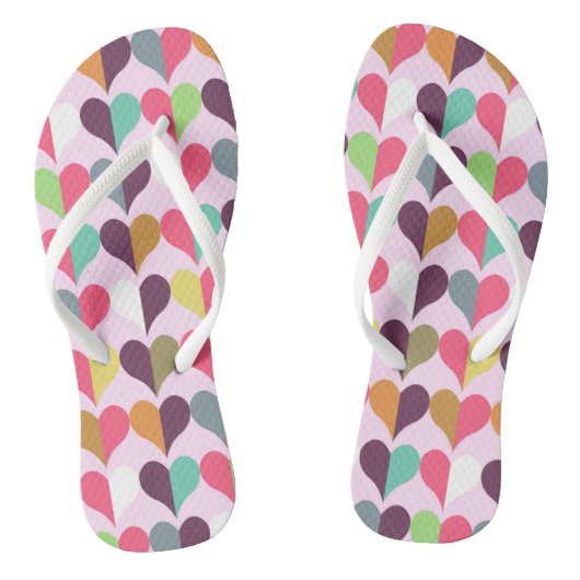 Vele Teenslippers van het Ontwerp van het hart (Voetbed)