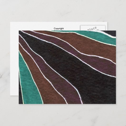 "Vele Wegen" Abstract Briefkaart van het Ontwerp (Voorkant / Achterkant)