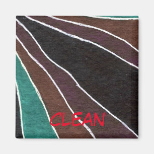 "Vele Wegen"Abstracte Dishwasmachine Status Magnet Magneet