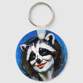 "Velka Teyani" fluisterende wasbeer Trickster Sleutelhanger