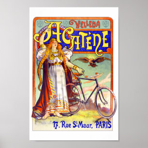 Velleda Acatene Bicycle Poster