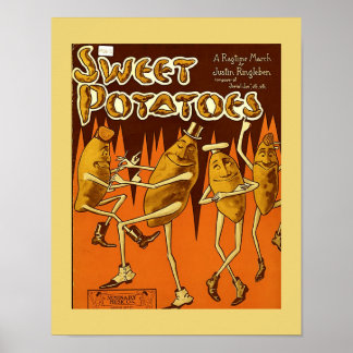 vellen muziek cvr Sweet Potates Ragtime March 1906 Poster