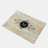  vellen muziekmonogram deurmat (Schuin)