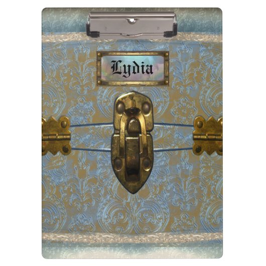 Velley Damask Beautiful Monogram Klembord (Voorkant)