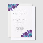 Vellum bleu Dendrobium Orchid Faire-part de mariag (Compenser)