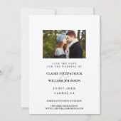 Vellum Effect Verticale Foto Save the Date Kaart (Achterkant)