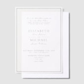 Vellum Elegant Black Classic Script Wedding Uitnodigingen (Offset)