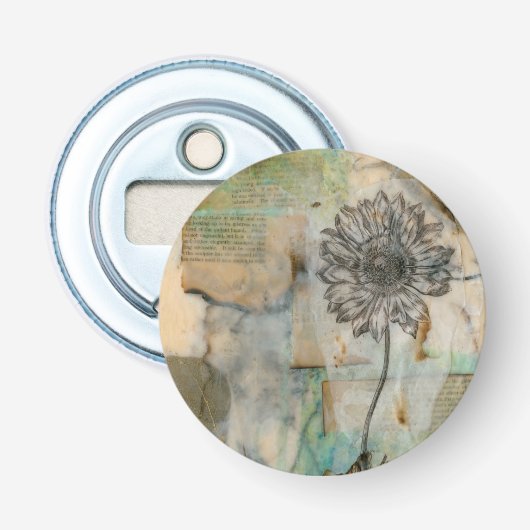 Vellum Floral I Button Flesopener (Voorkant)
