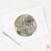 Vellum Floral I Ronde Sticker (Envelop)