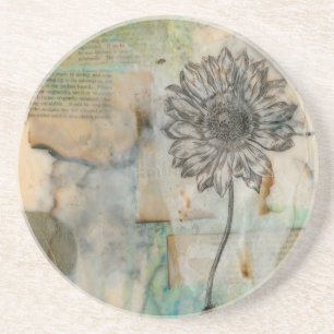 Vellum Floral I Zandsteen Onderzetter