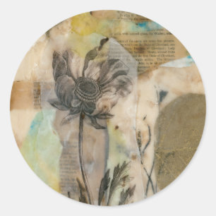 Vellum Floral II Ronde Sticker