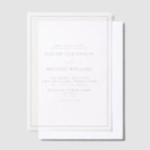 Vellum Formal Dusty Blue Classic Script Wedding Uitnodigingen (Offset)