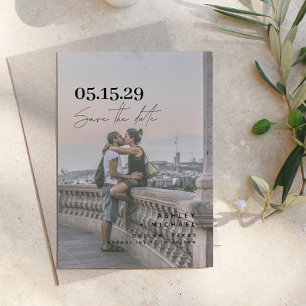 Vellum look Hand Lettered Typografie Foto Save The Date