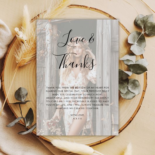 Vellum Overlay Photo Love & Merci Fête des mariées