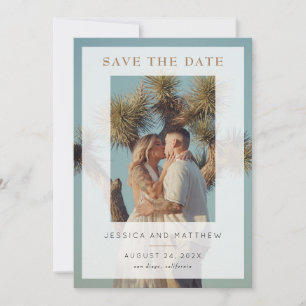 Vellum Overlay Volledige foto Opslaan van de datum Save The Date