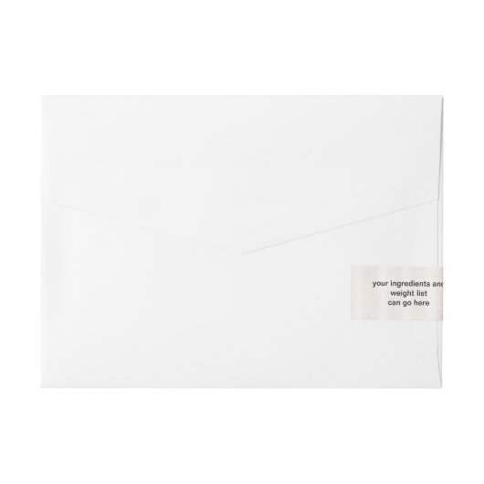 Vellum Parchment Soap Bar Label Adreslabel Wikkel (Achterkant)