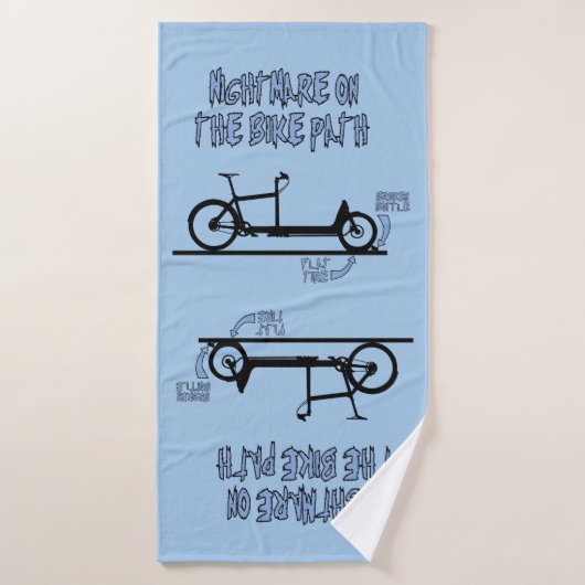 Vélo à cargaison Cauchemar, Cargo bike nightmare (Serviette de bain)