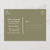 Vélo ancien sur poteau en bois rustique Carte post (Dos)