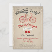 Vélo Anniversaire Invitation Hommes Garçons Vélo V (Devant)