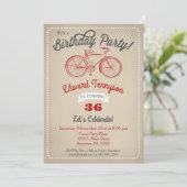 Vélo Anniversaire Invitation Hommes Garçons Vélo V (Debout devant)