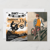 Vélo Anniversaire Photo Invitation, Invitations Ga (Devant)