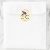 Vélo autocollant rond affaires. (Sac)