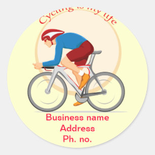 Vélo autocollant rond affaires.