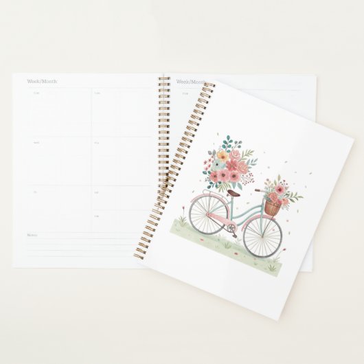 Vélo avec des fleurs (Devant avec enveloppe)