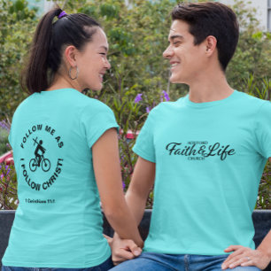 Vélo avec le T-shirt du groupe Christ Church