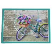 Vélo avec panier à fleurs Grand sac cadeau (Devant)