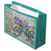 Vélo avec panier à fleurs Grand sac cadeau (Devant Angle)