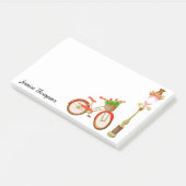 Vélo Avec Panier De Fleurs Notes Post-It (Incliné)
