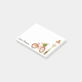Vélo Avec Panier De Fleurs Notes Post-It (Incliné)