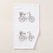 Vélo bleu rustique Lavender Floral (Serviette à main)