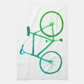 Vélo bleu vert serviette de cuisine (Vertical)