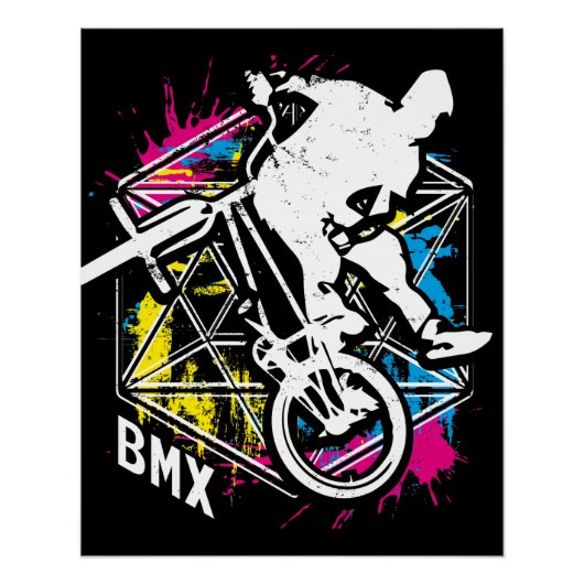 Vélo Bmx vintage - Poster Bmx - Vêtements Bmx (Devant)