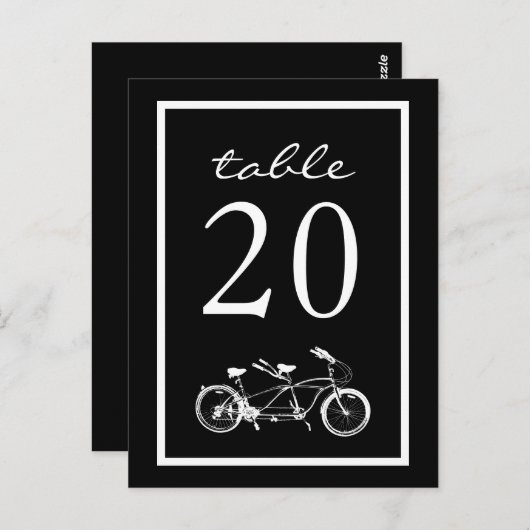 Vélo Conçu Pour Deux Numéros De Table (Noir) (Devant / Derrière)