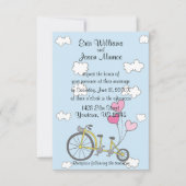 Vélo construit pour deux Faire-part de mariage (Devant)