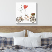 Vélo d'amour Mr & Mrs toile enveloppée (Insitu(Chambre))