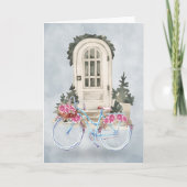 Vélo de croisière vintage avec fleurs (Devant)