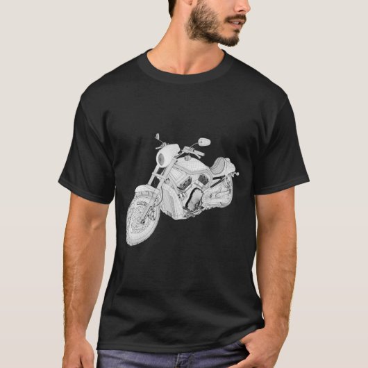 Vélo de Harley ! Le T-shirt foncé de base des (Devant)