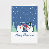 Vélo de la carte de Noël neige (Devant)