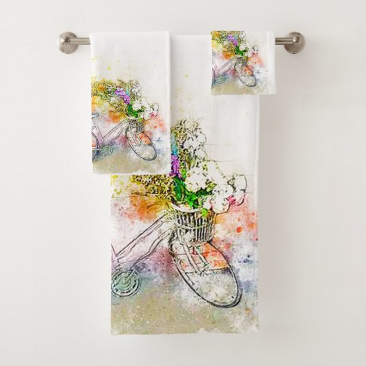 Vélo et fleurs (En situation)