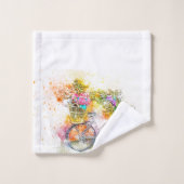 Vélo et fleurs (Gant de toilette)