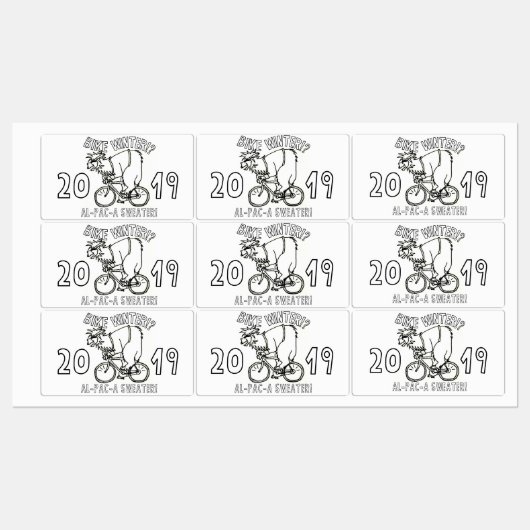 Vélo Hiver 2019 Alpaca Sweater Sticker (Feuille)